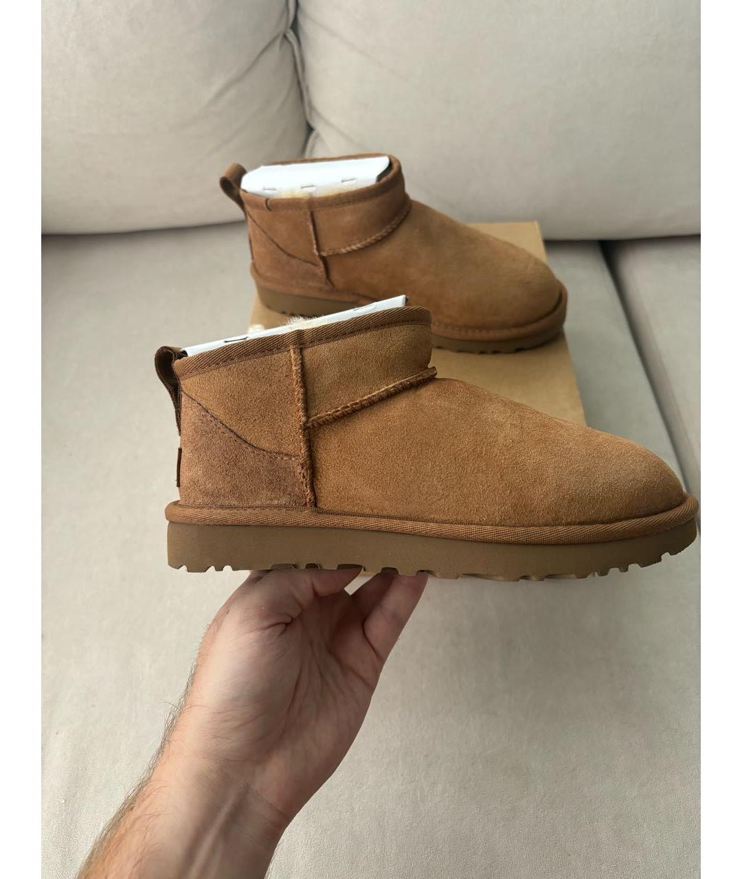 UGG AUSTRALIA Коричневые замшевые ботинки, фото 2