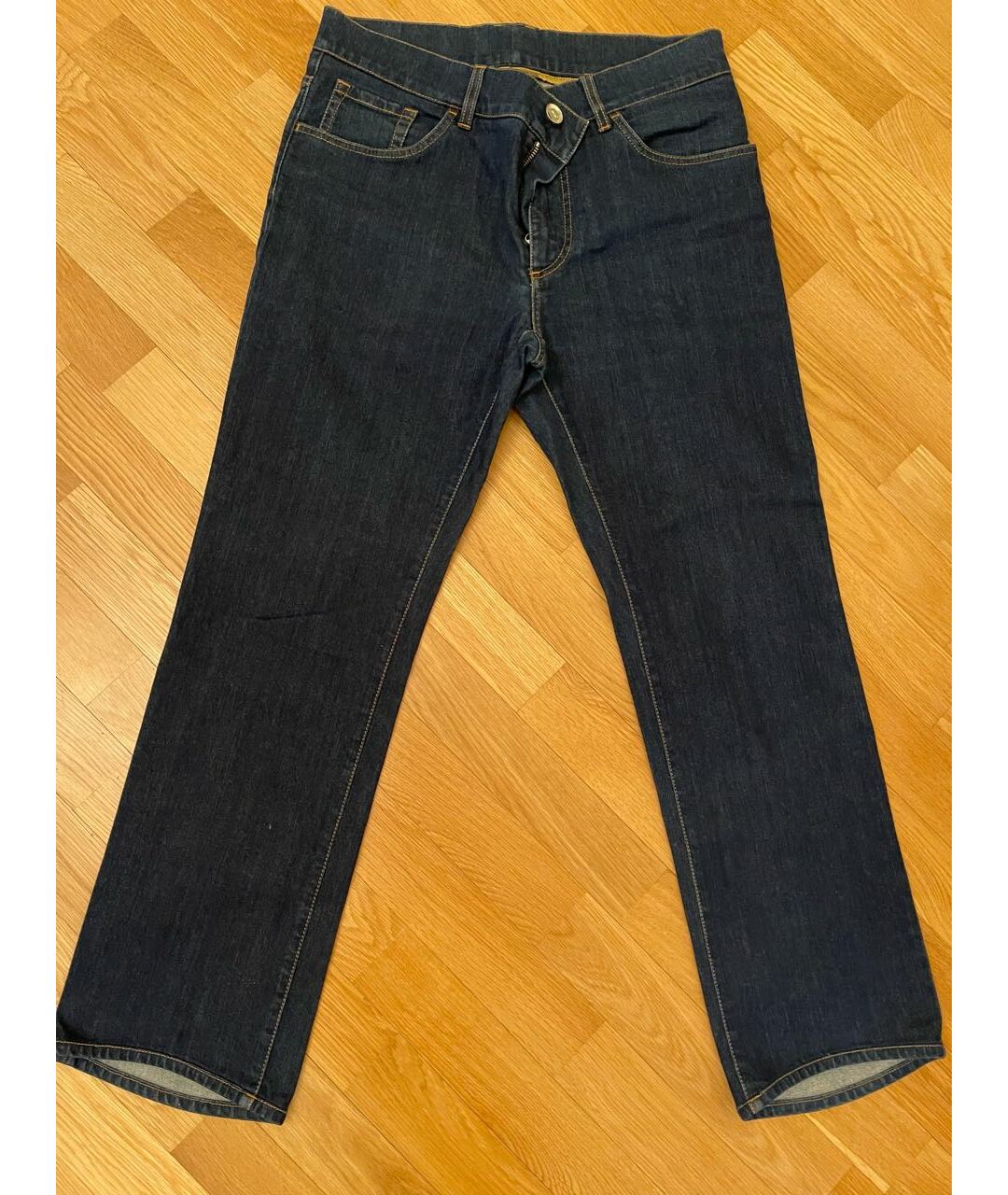 BILLIONAIRE Темно-синие хлопко-эластановые прямые джинсы, фото 4