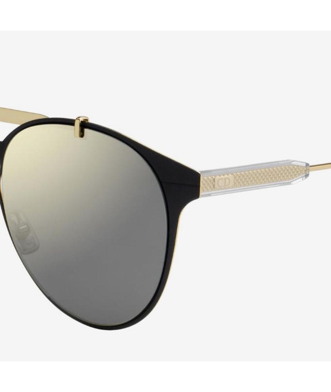 CHRISTIAN DIOR Золотые металлические солнцезащитные очки, фото 6