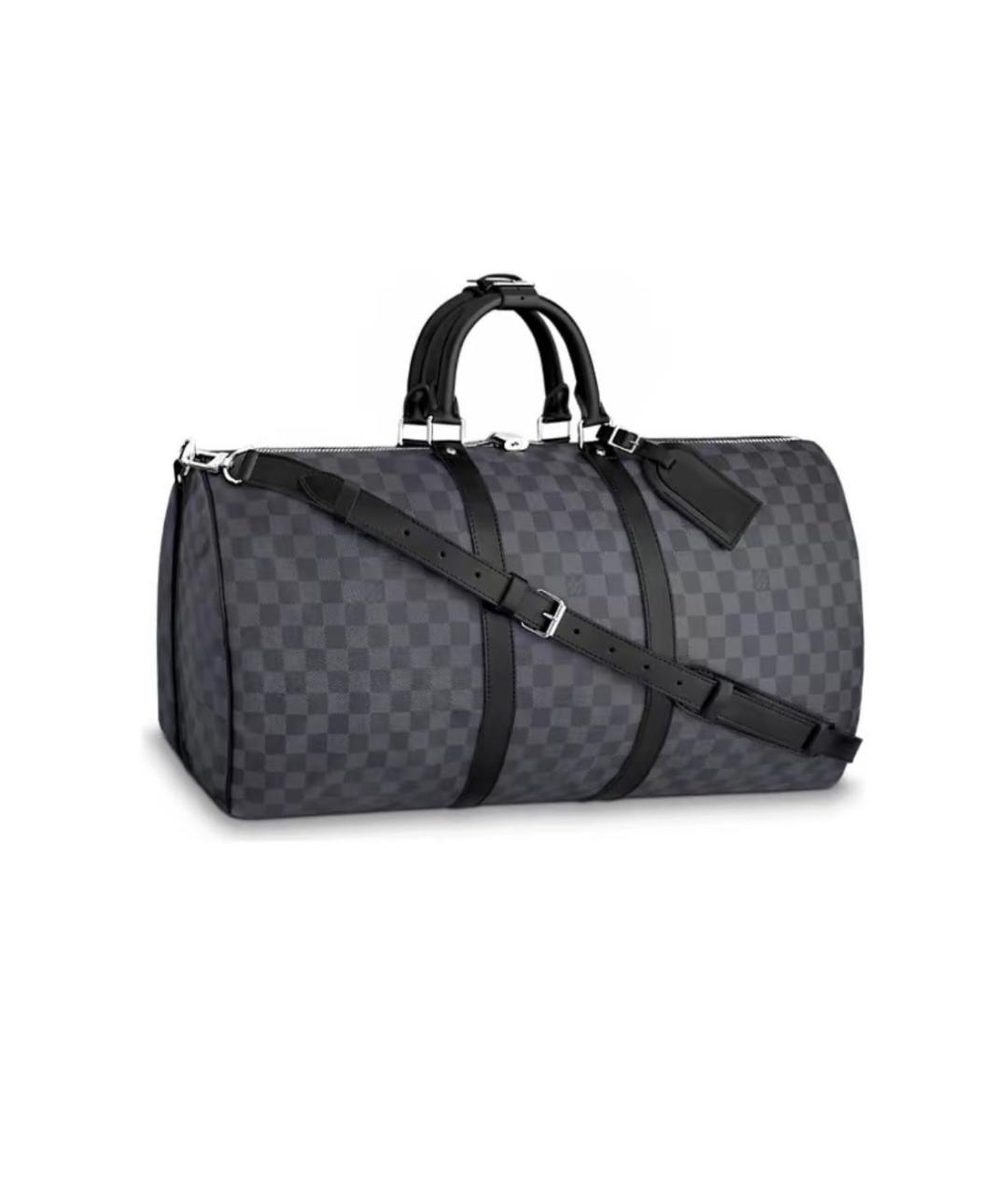 LOUIS VUITTON Черная кожаная сумка на плечо, фото 1