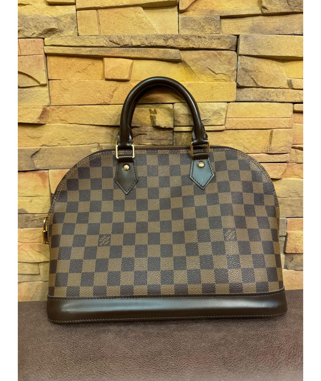 LOUIS VUITTON Коричневая сумка с короткими ручками, фото 9