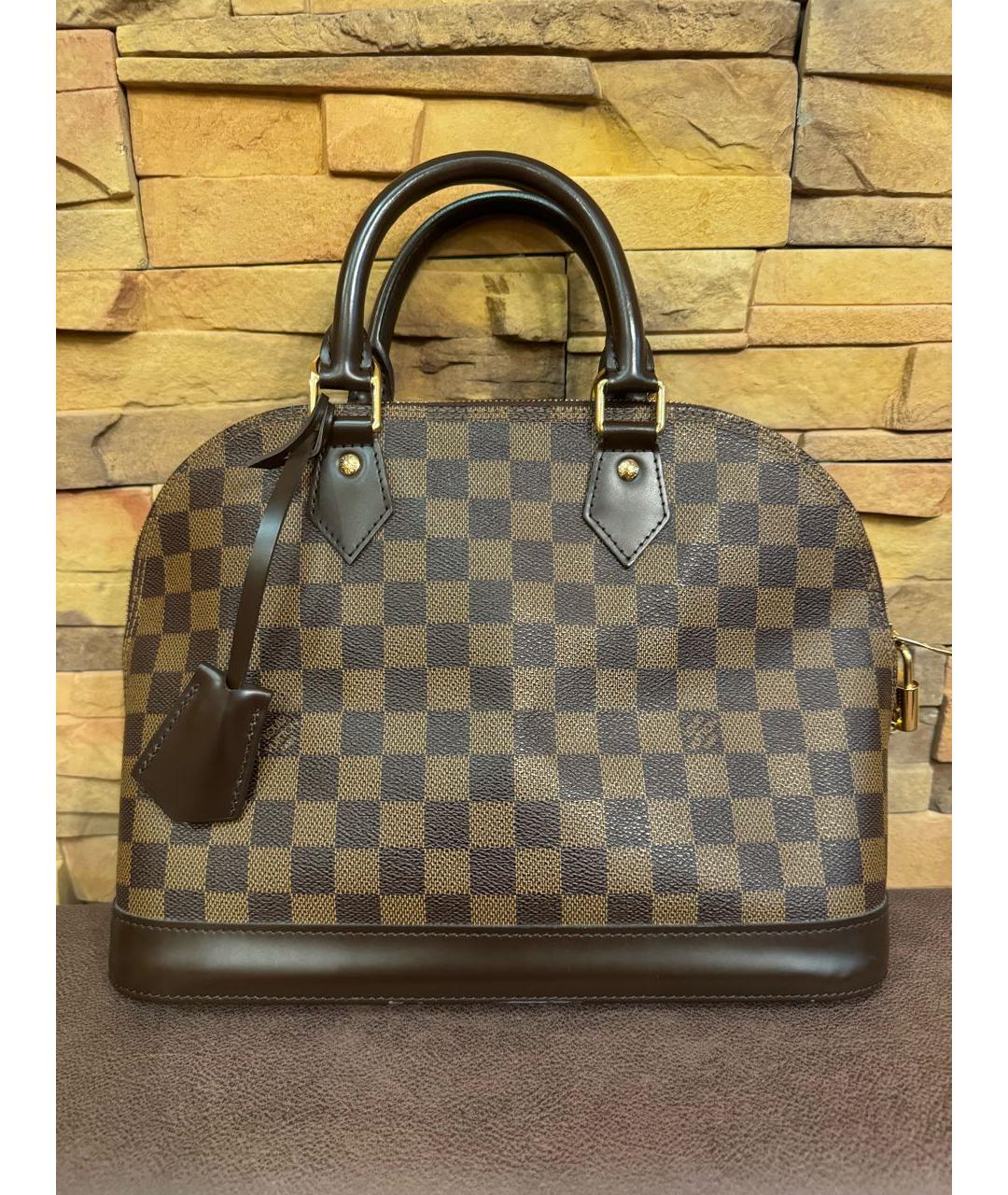 LOUIS VUITTON Коричневая сумка с короткими ручками, фото 2