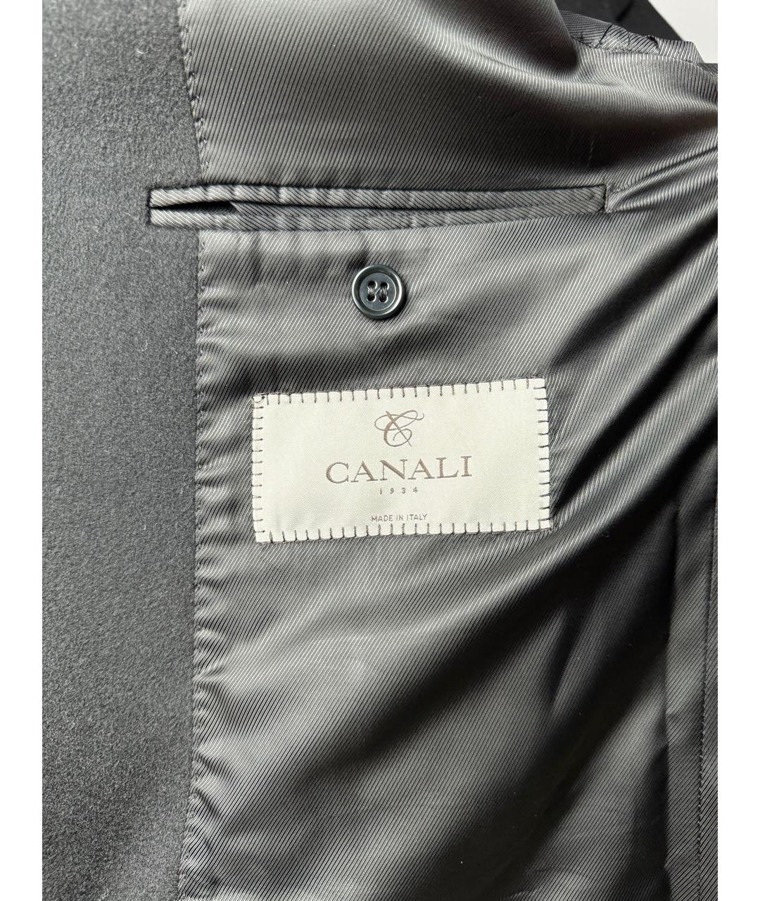 CANALI Черное шерстяное пальто, фото 5