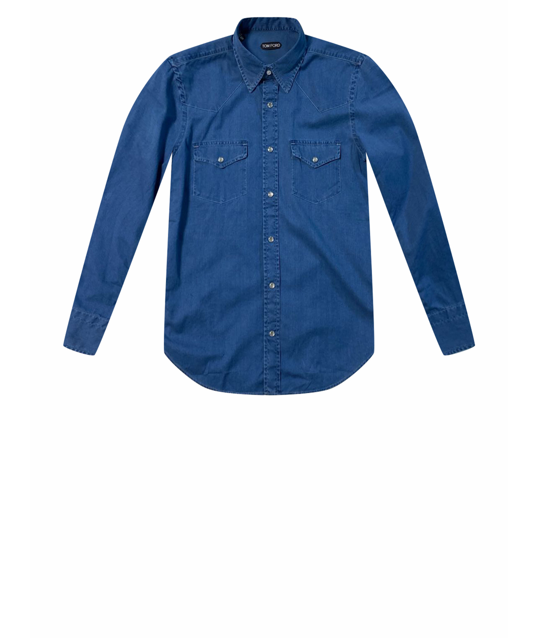 TOM FORD Синяя хлопковая кэжуал рубашка, фото 1