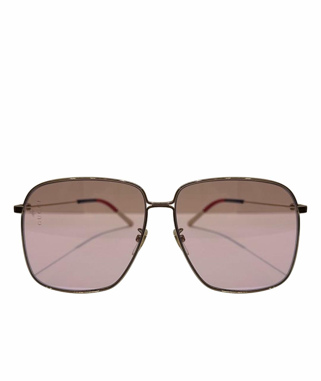 GUCCI EYEWEAR Розовые металлические солнцезащитные очки, фото 1