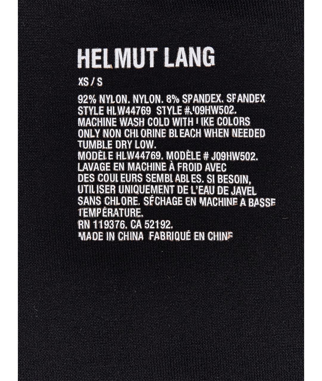 HELMUT LANG Черная синтетическая майка, фото 7