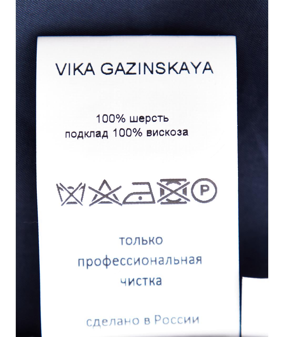 VIKA GAZINSKAYA Синий шерстяной жакет/пиджак, фото 7