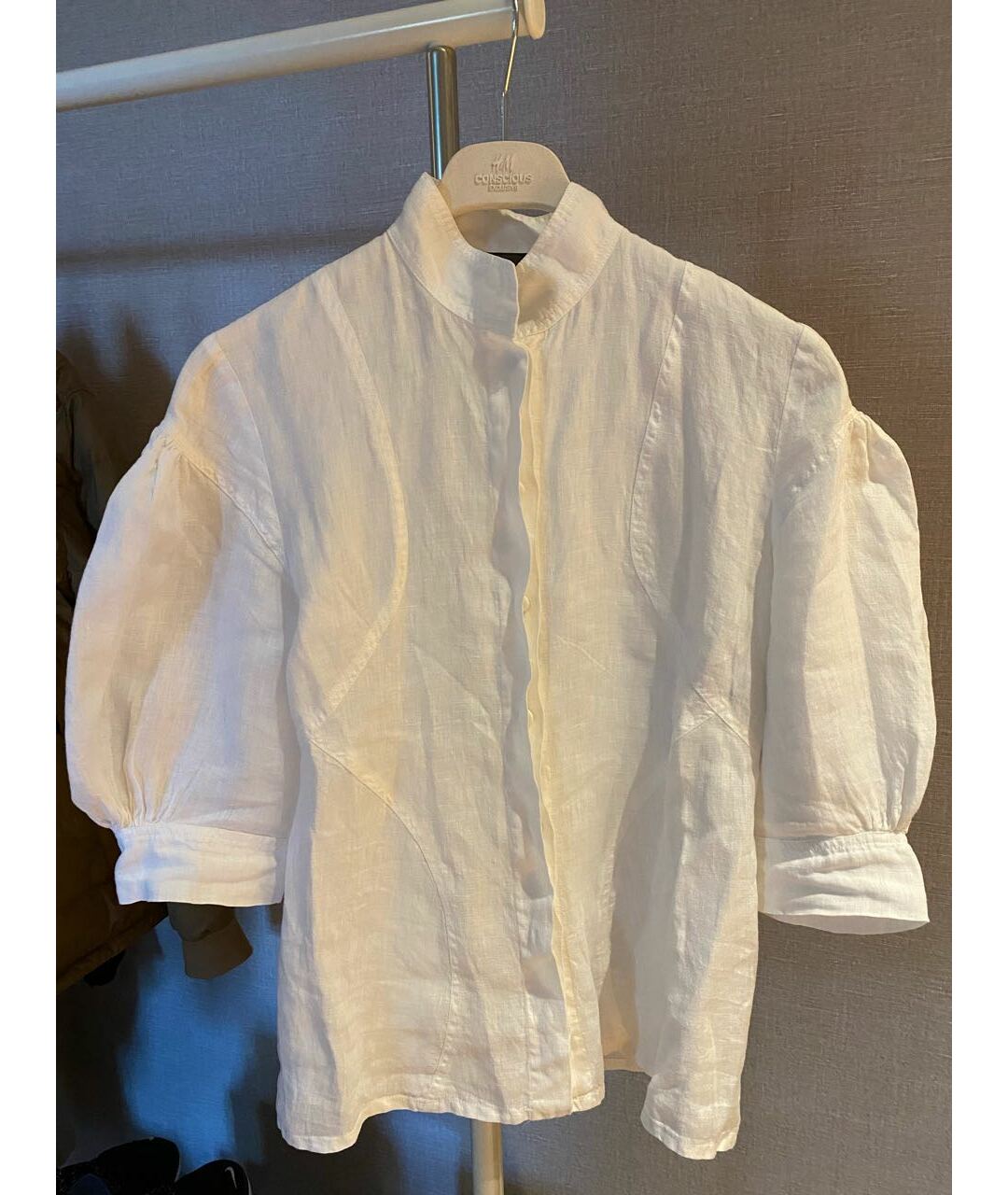 FENDI Белая льняная рубашка, фото 5