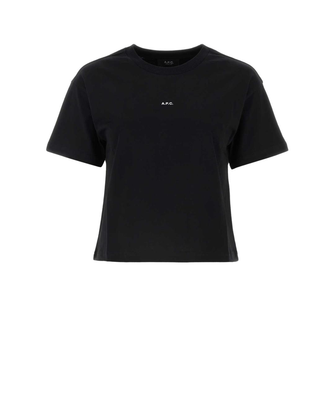 A.P.C. Черная хлопковая футболка, фото 1
