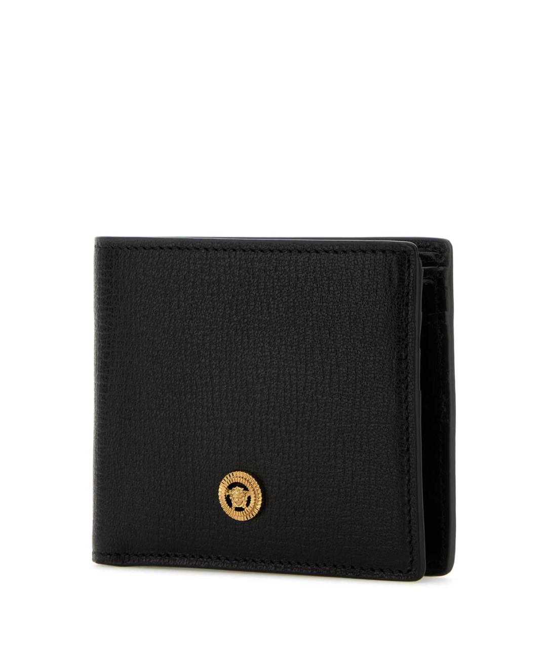 VERSACE Черный кожаный кошелек, фото 2