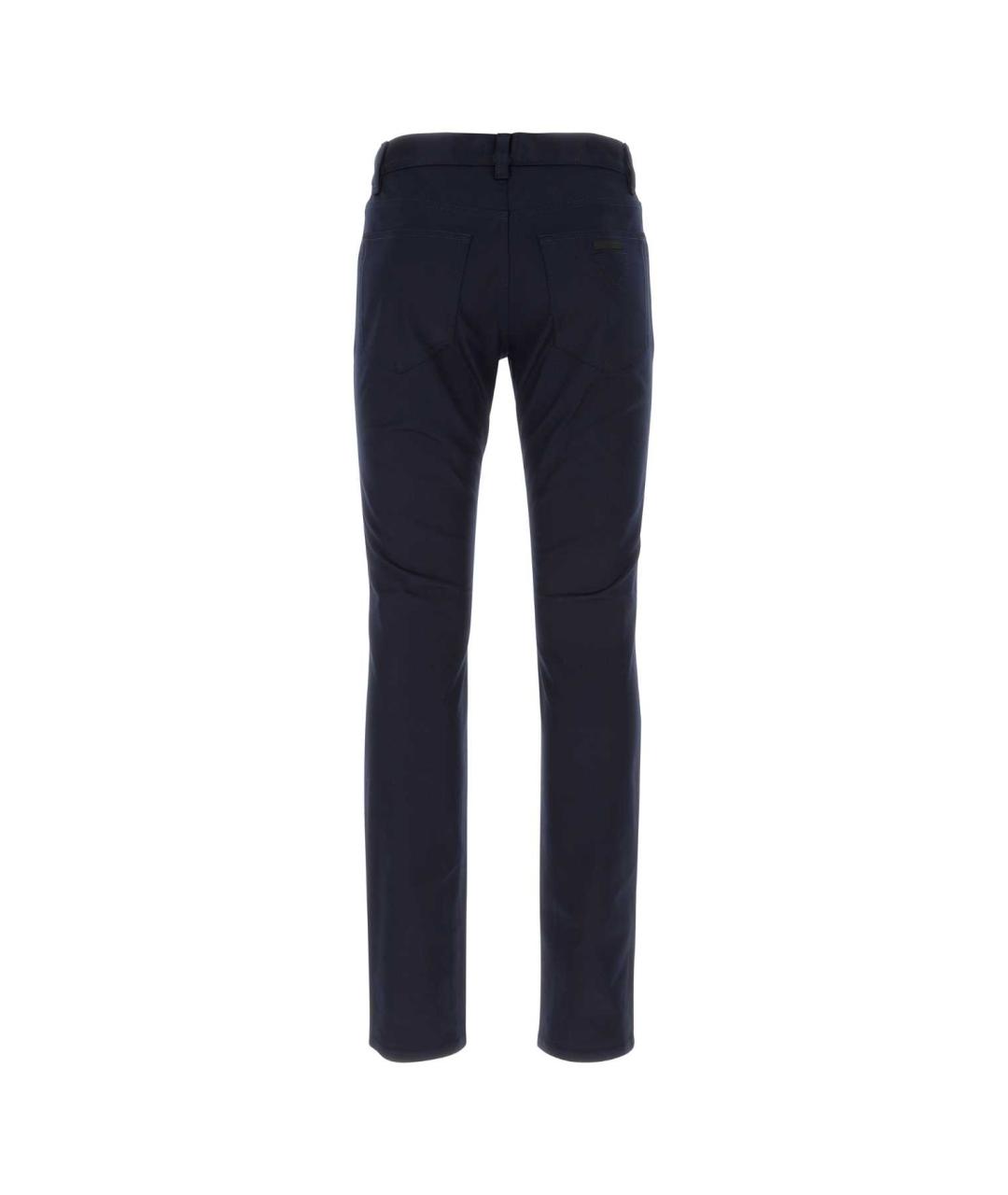 PRADA Синие хлопковые повседневные брюки, фото 2