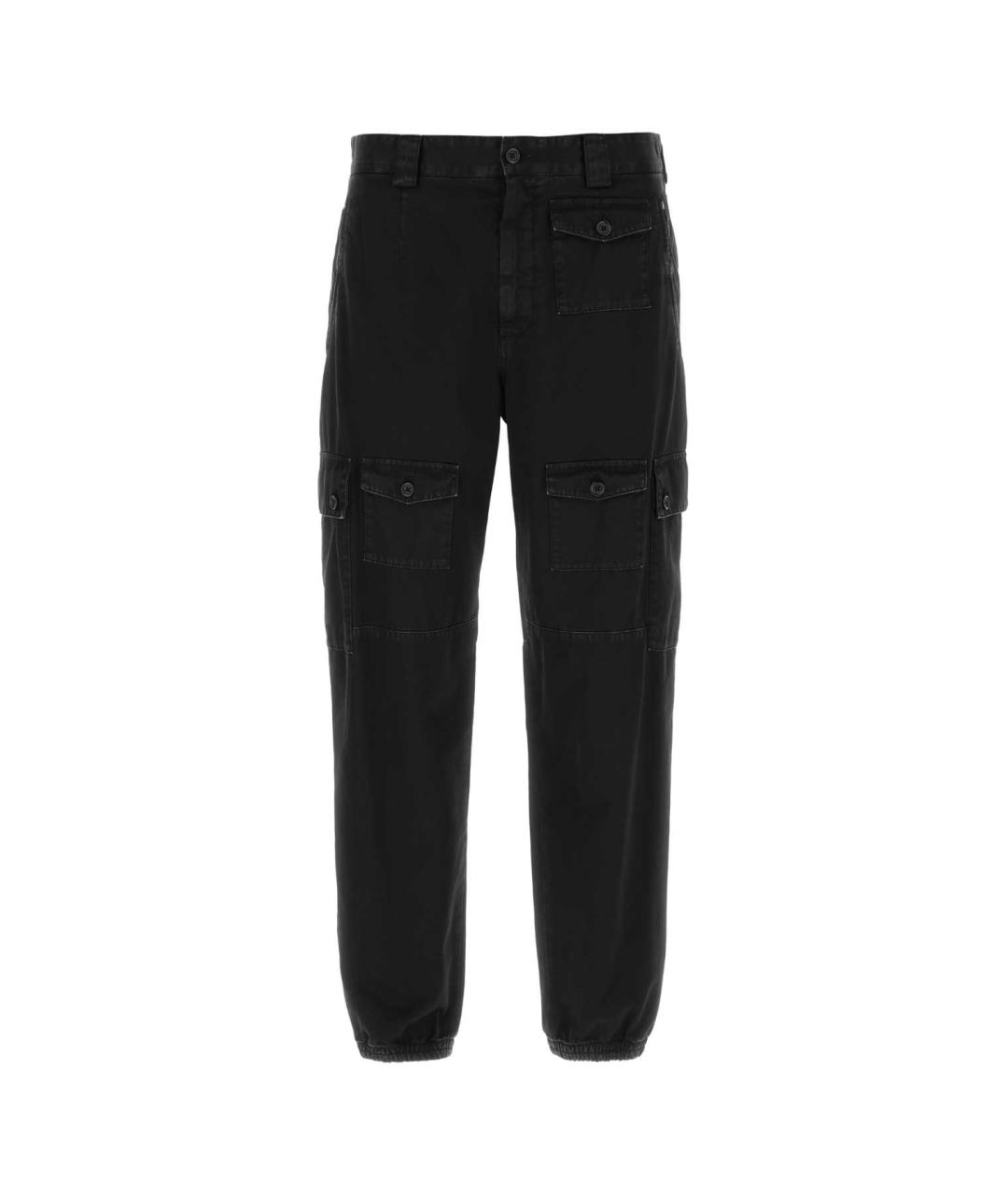 DOLCE&GABBANA Черные хлопковые повседневные брюки, фото 1