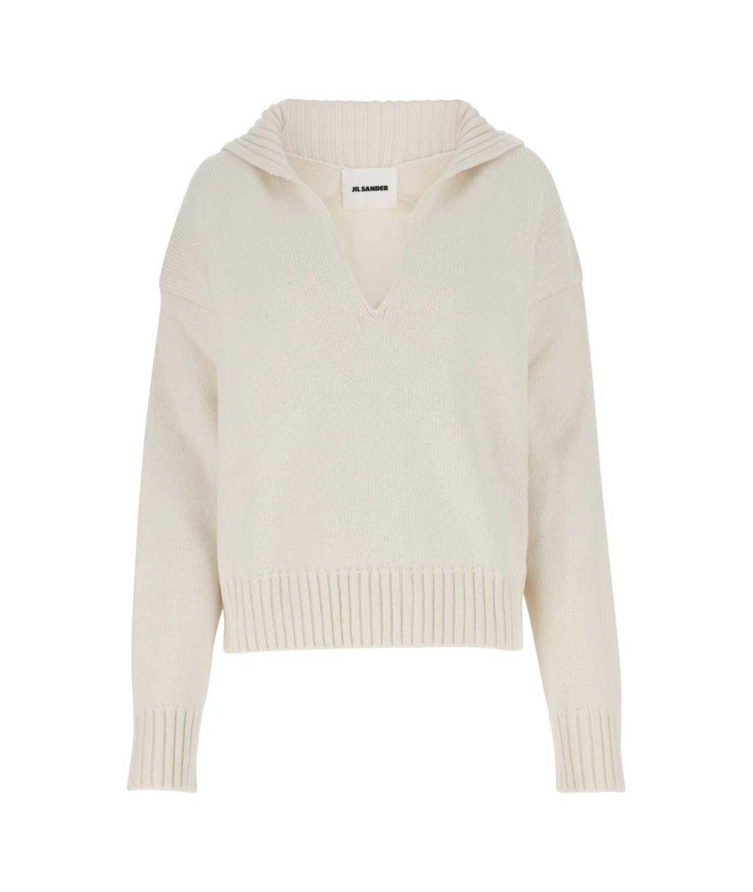 JIL SANDER Белый кашемировый джемпер / свитер, фото 1