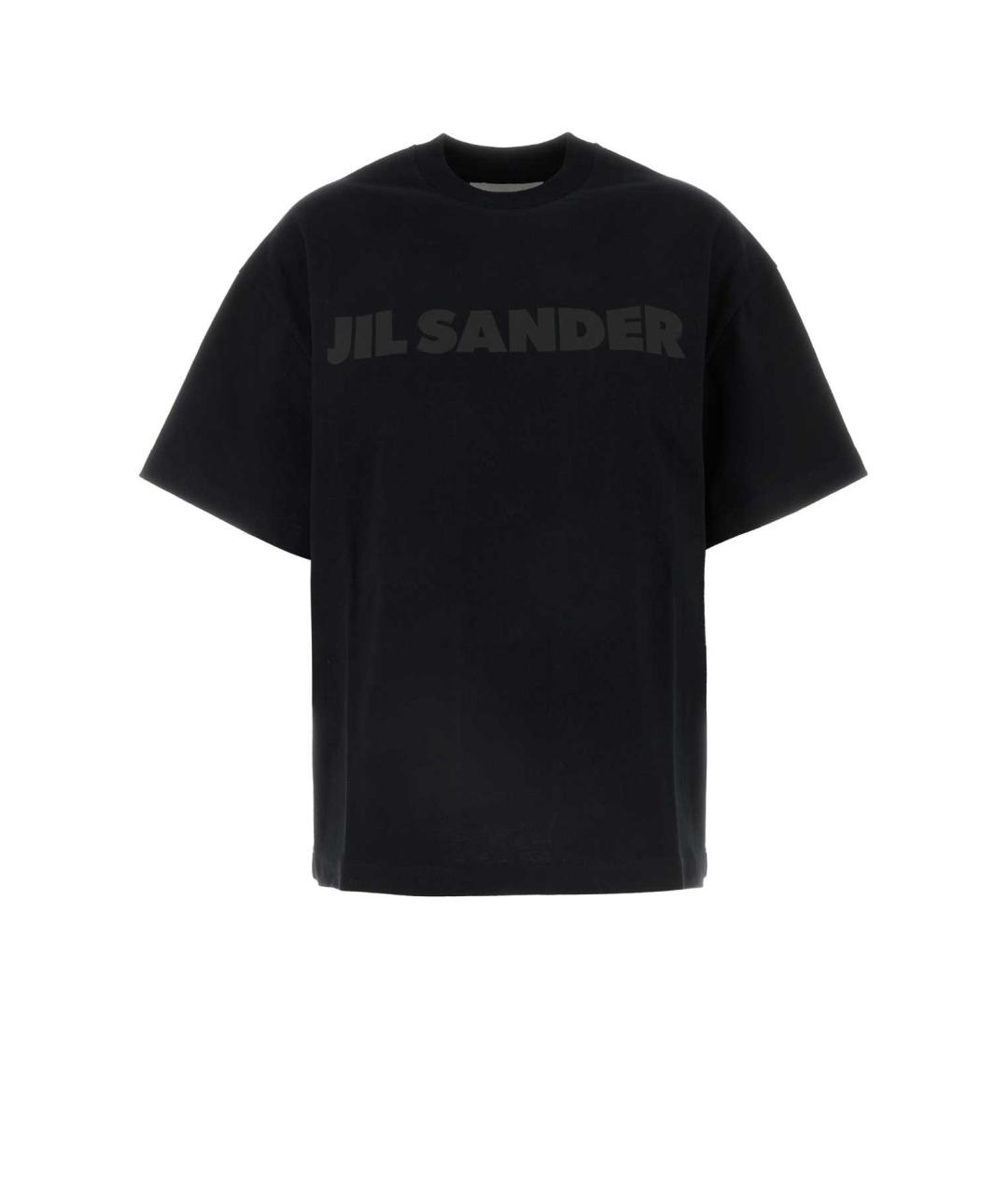 JIL SANDER Черная хлопковая футболка, фото 1