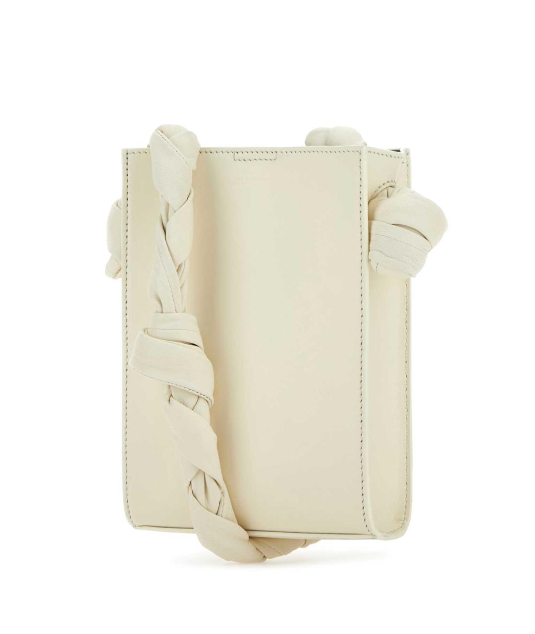 JIL SANDER Белая кожаная сумка через плечо, фото 2