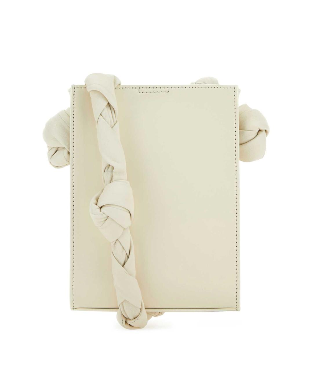 JIL SANDER Белая кожаная сумка через плечо, фото 3