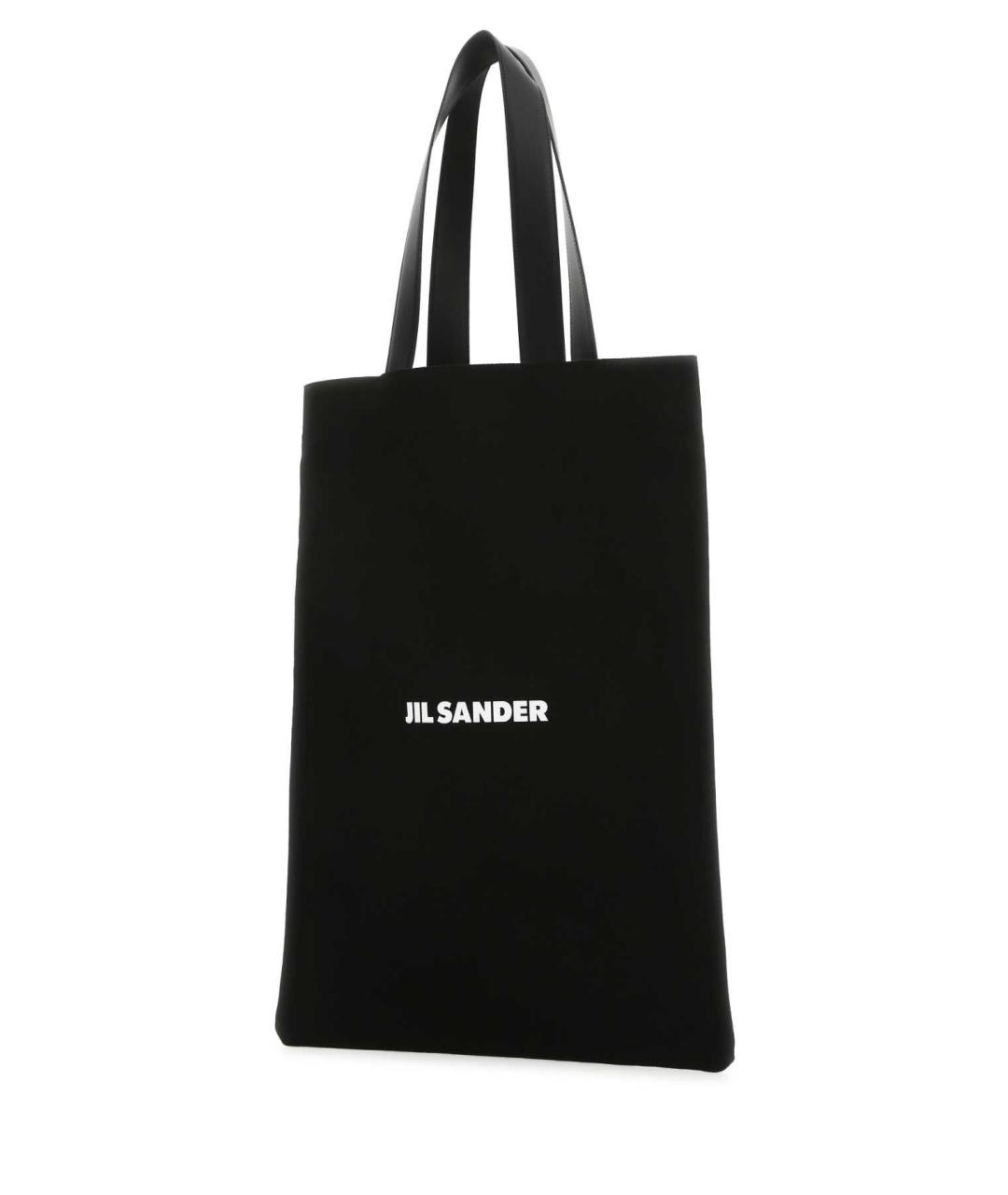 JIL SANDER Черная хлопковая сумка тоут, фото 2