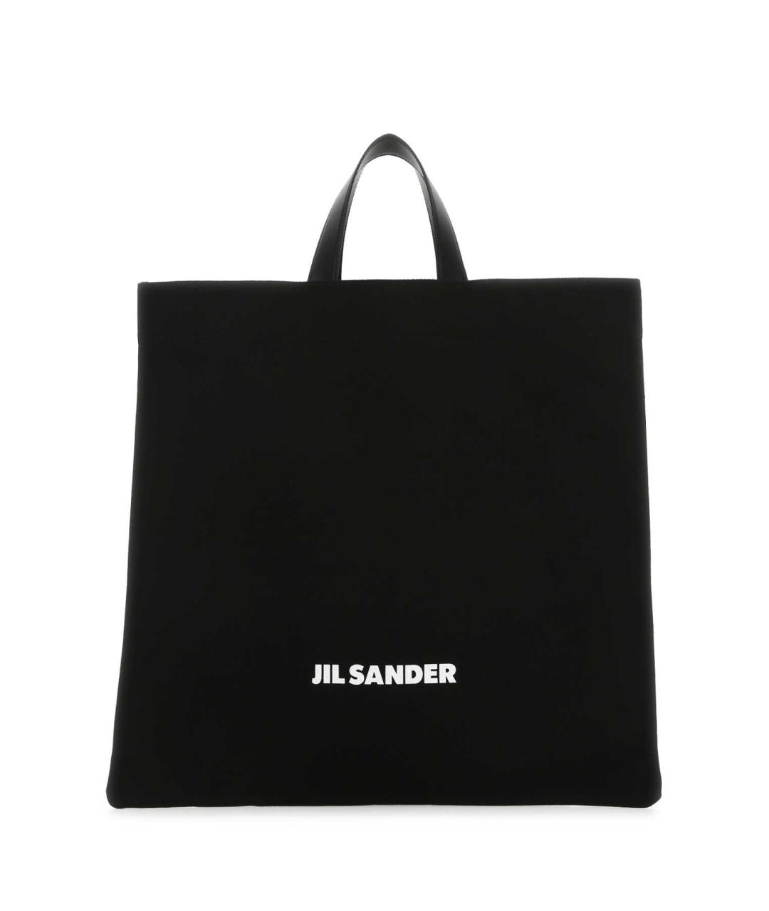JIL SANDER Черная хлопковая сумка тоут, фото 1