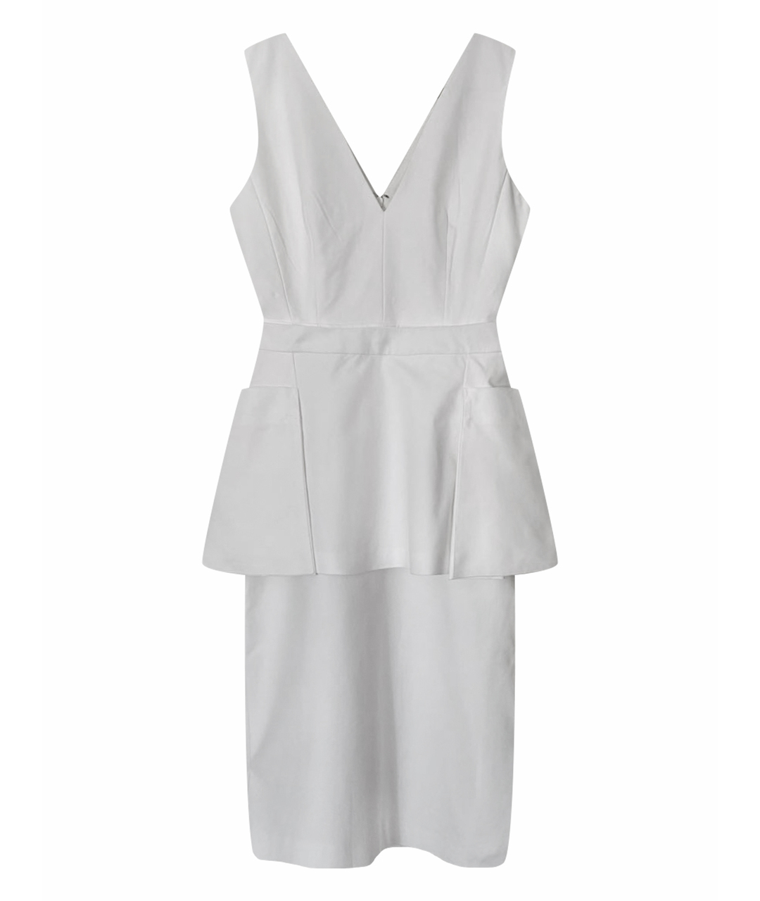 CHRISTIAN DIOR PRE-OWNED Белое хлопко-эластановое коктейльное платье, фото 1