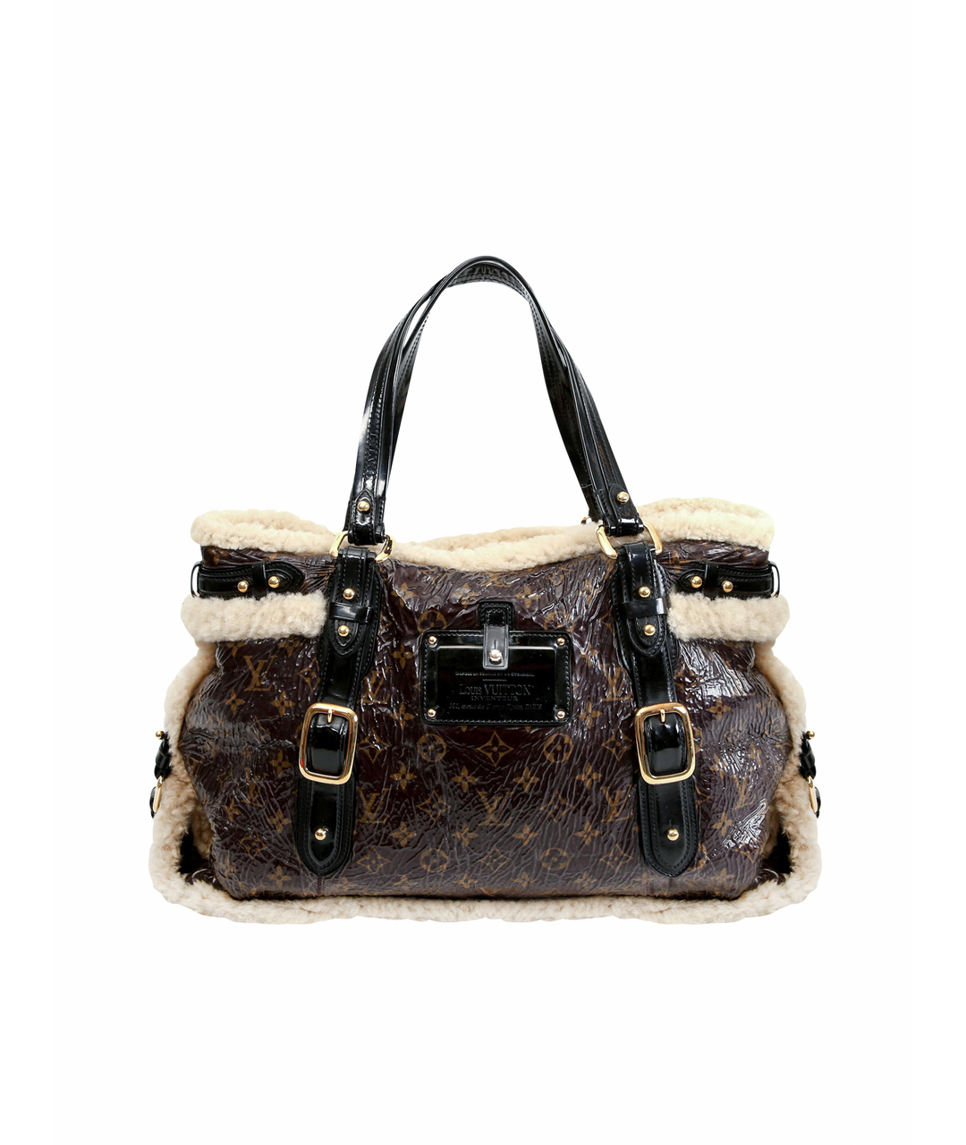 LOUIS VUITTON PRE-OWNED Коричневая сумка тоут из лакированной кожи, фото 1