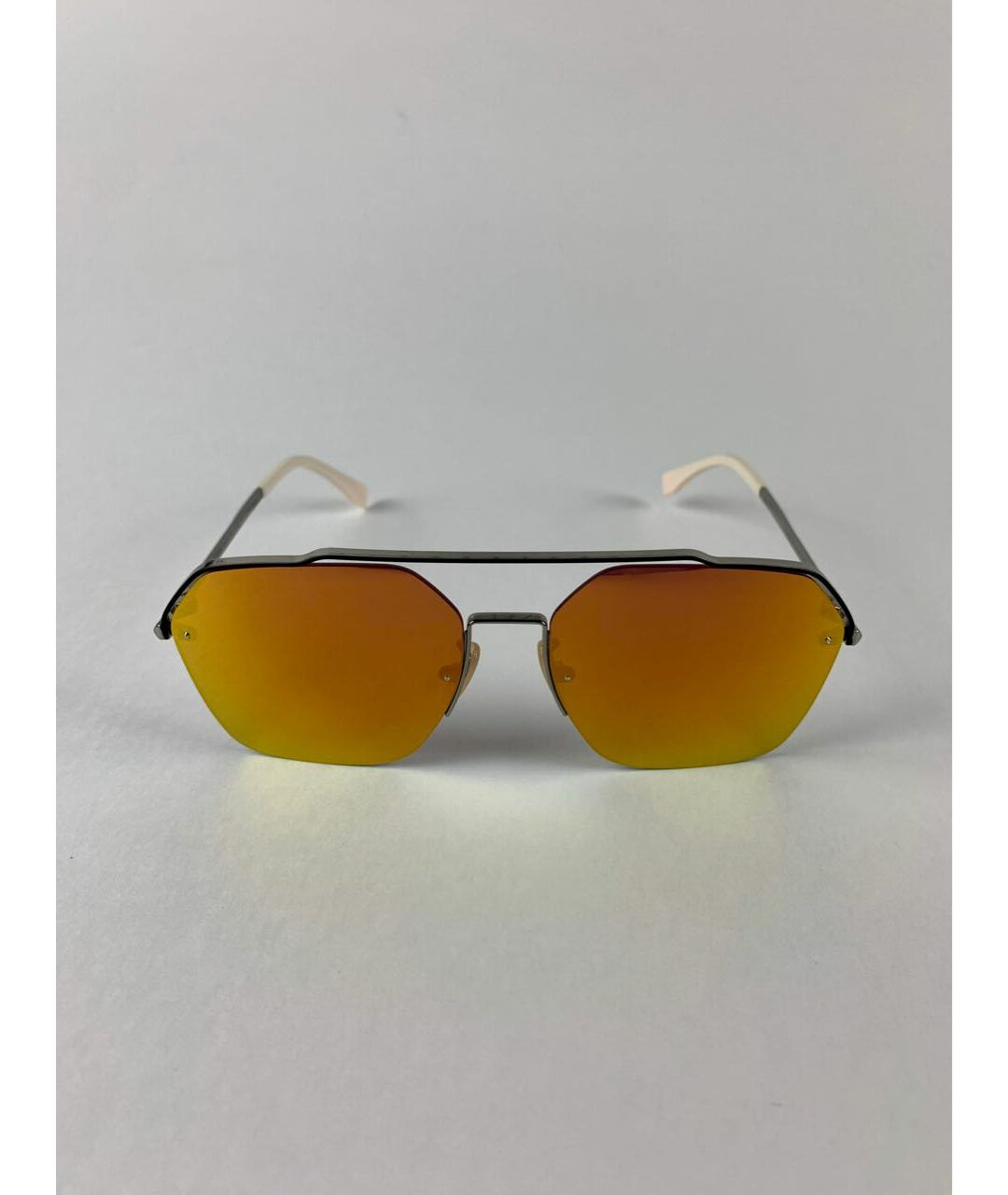 FENDI Оранжевое металлические солнцезащитные очки, фото 2