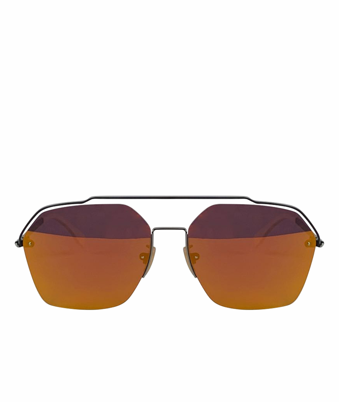 FENDI Оранжевое металлические солнцезащитные очки, фото 1