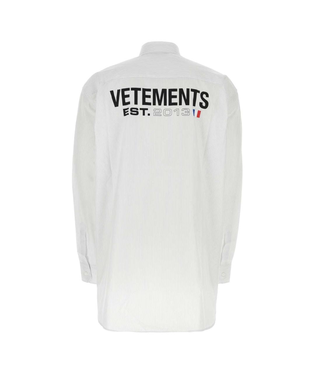 VETEMENTS Белая хлопковая рубашка, фото 2