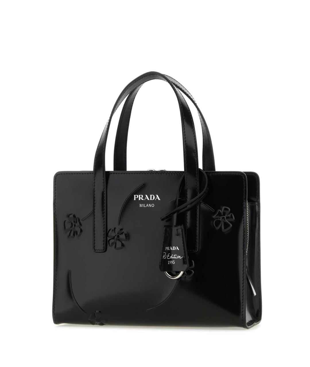 PRADA Черная кожаная сумка тоут, фото 2