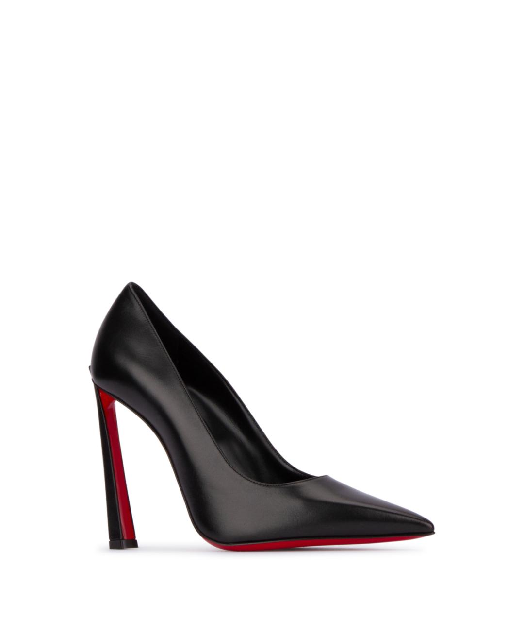 CHRISTIAN LOUBOUTIN Черные кожаные туфли, фото 2