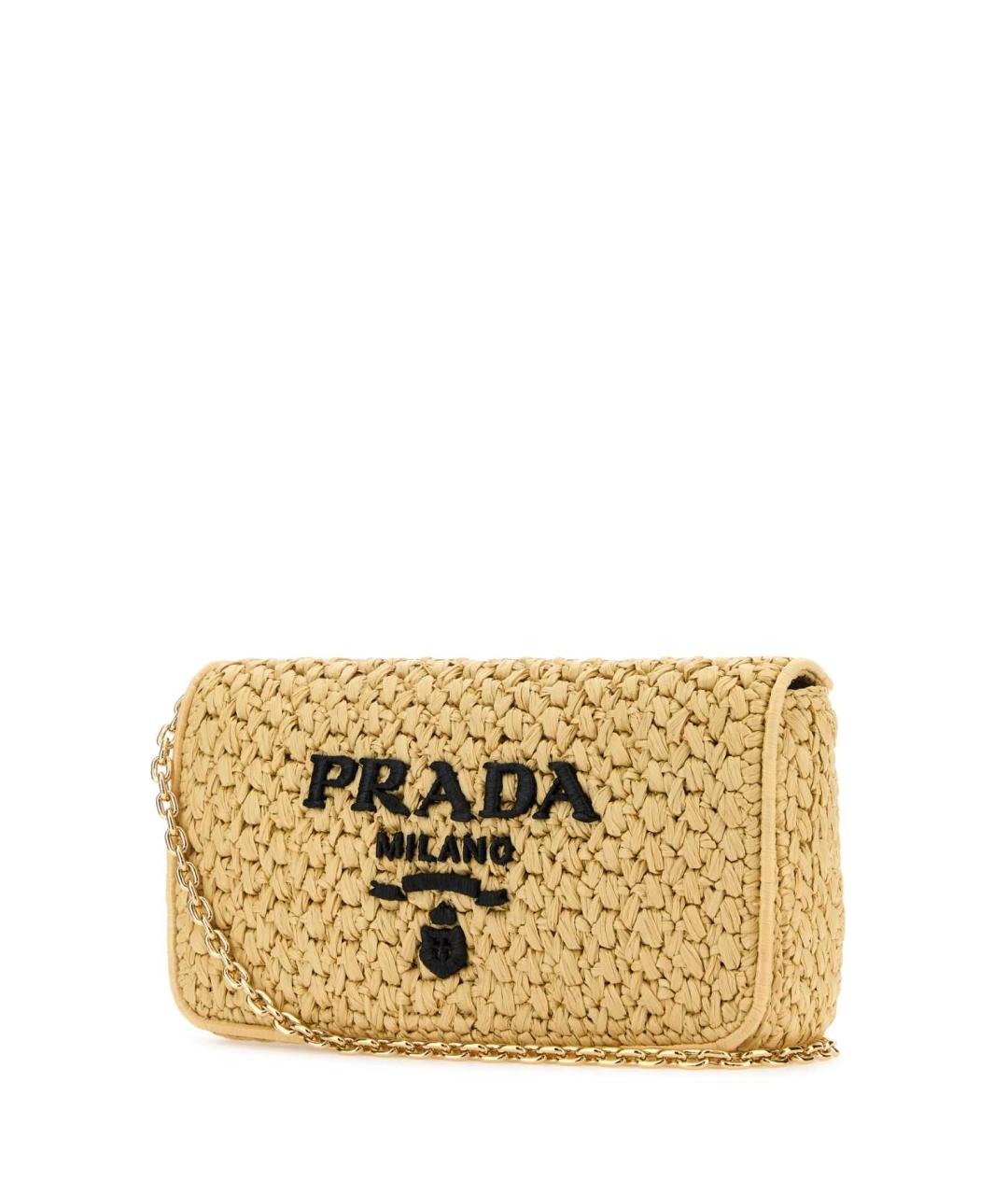 PRADA Бежевая пелетеная сумка через плечо, фото 2