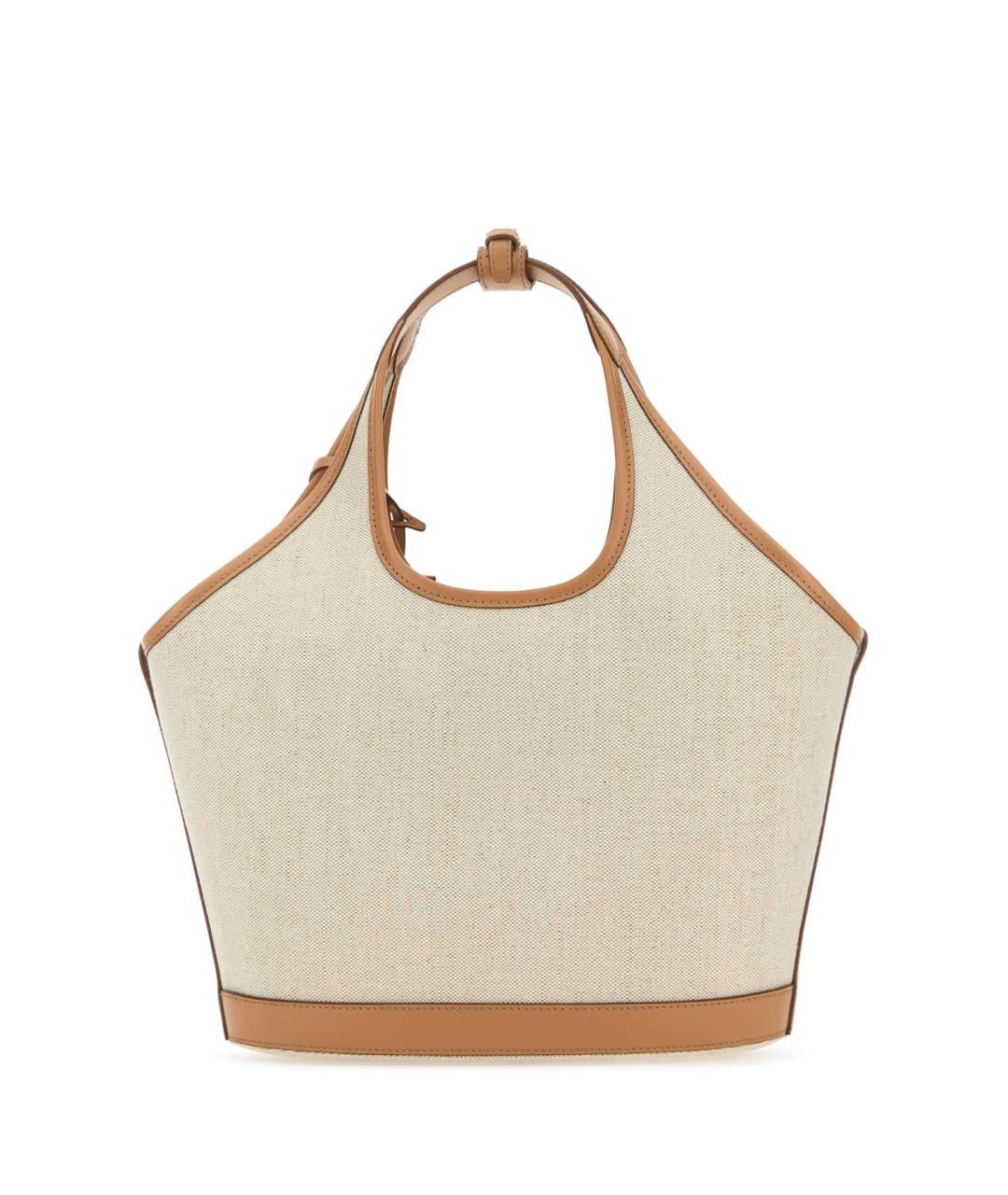 PRADA Бежевая льняная сумка с короткими ручками, фото 3