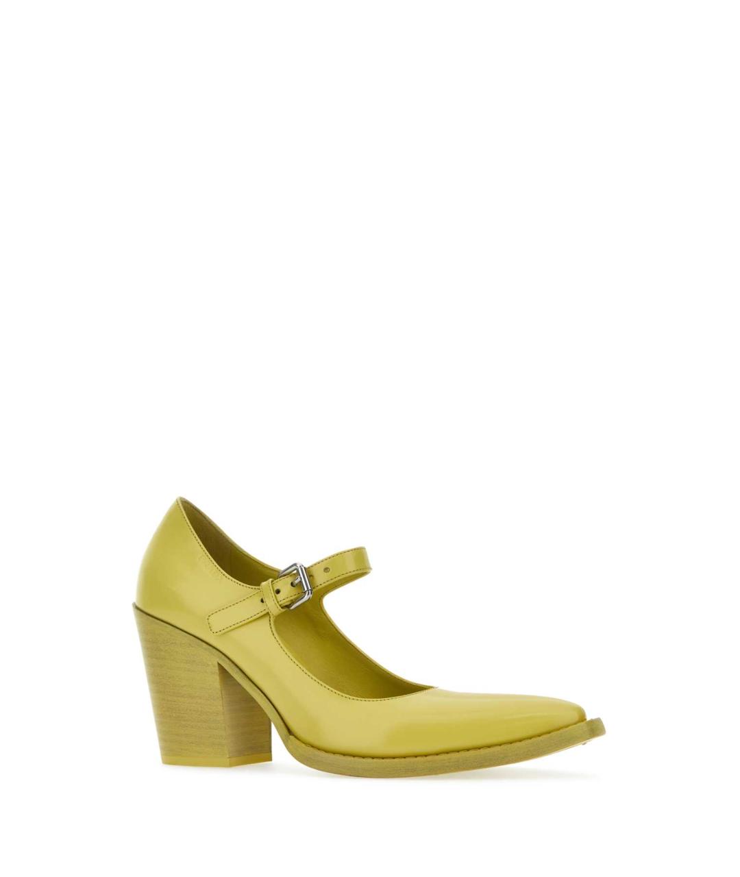 PRADA Желтые кожаные туфли, фото 2