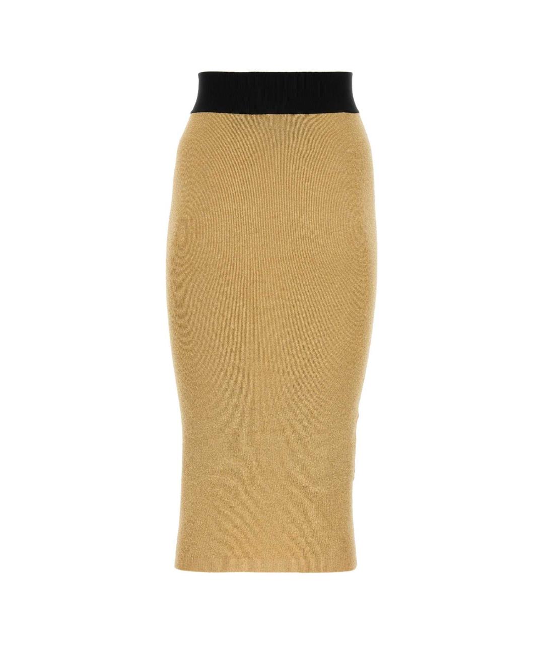 PRADA Бежевая вискозная юбка миди, фото 2