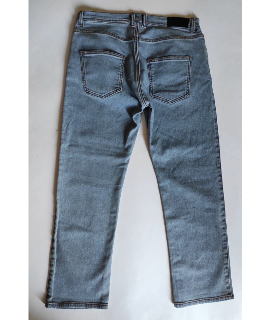 FENDI Голубые хлопко-эластановые прямые джинсы, фото 8