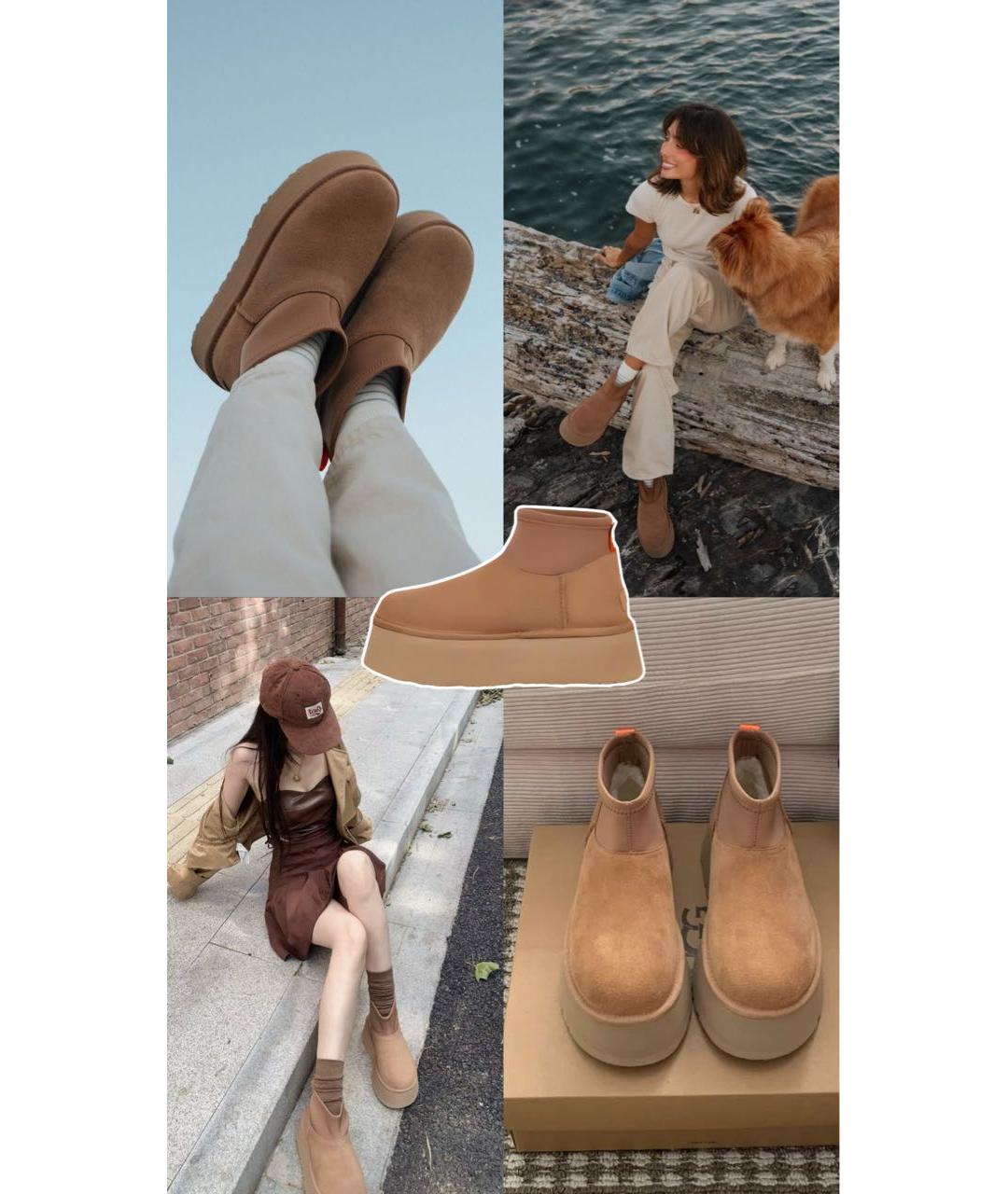 UGG AUSTRALIA Коричневые замшевые ботинки, фото 2