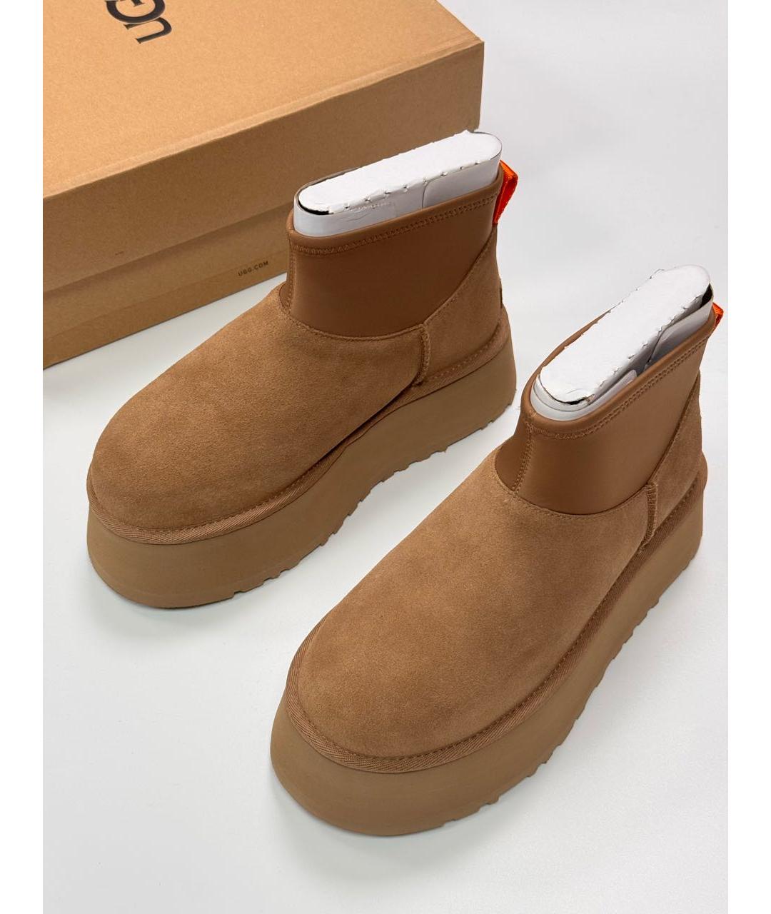 UGG AUSTRALIA Коричневые замшевые ботинки, фото 4