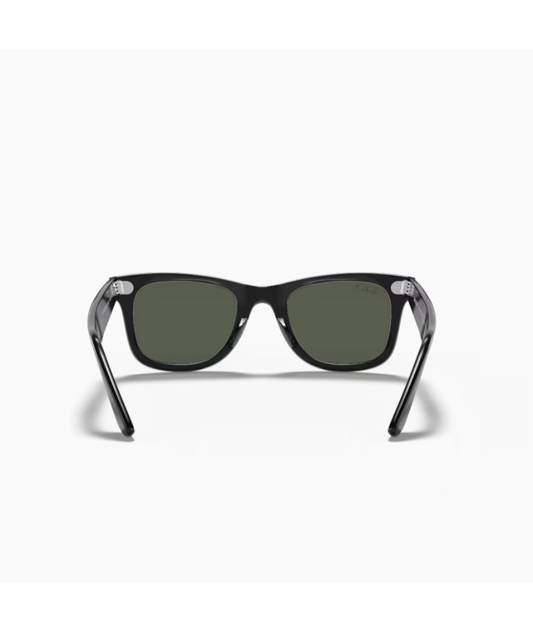 RAY BAN Черные пластиковые солнцезащитные очки, фото 3