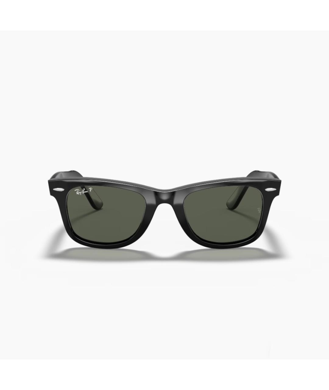 RAY BAN Черные пластиковые солнцезащитные очки, фото 2