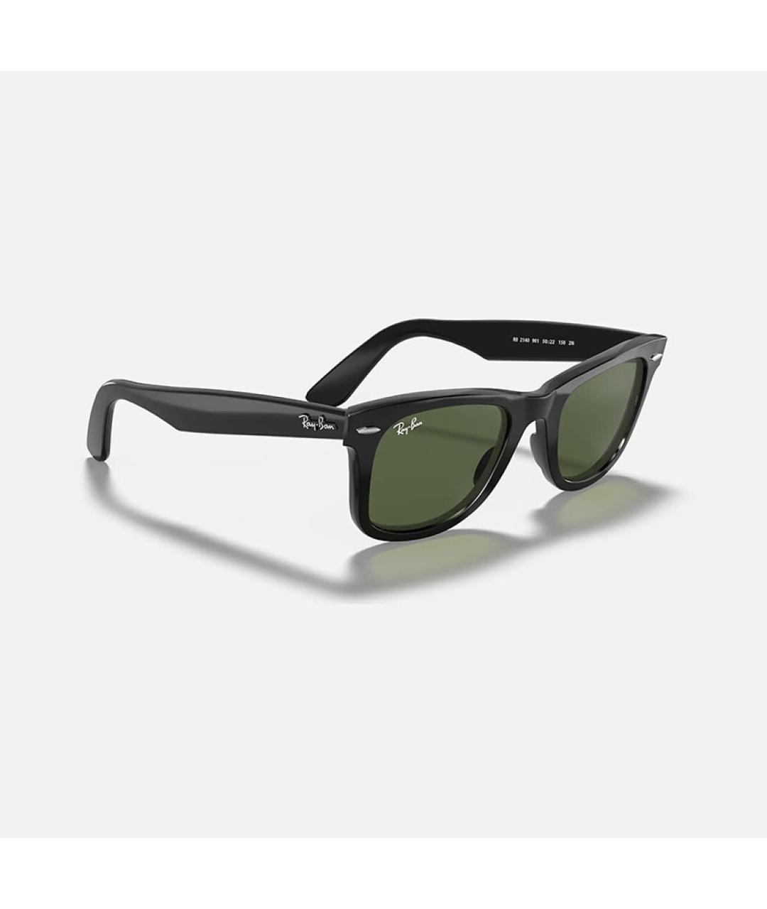 RAY BAN Черные пластиковые солнцезащитные очки, фото 4