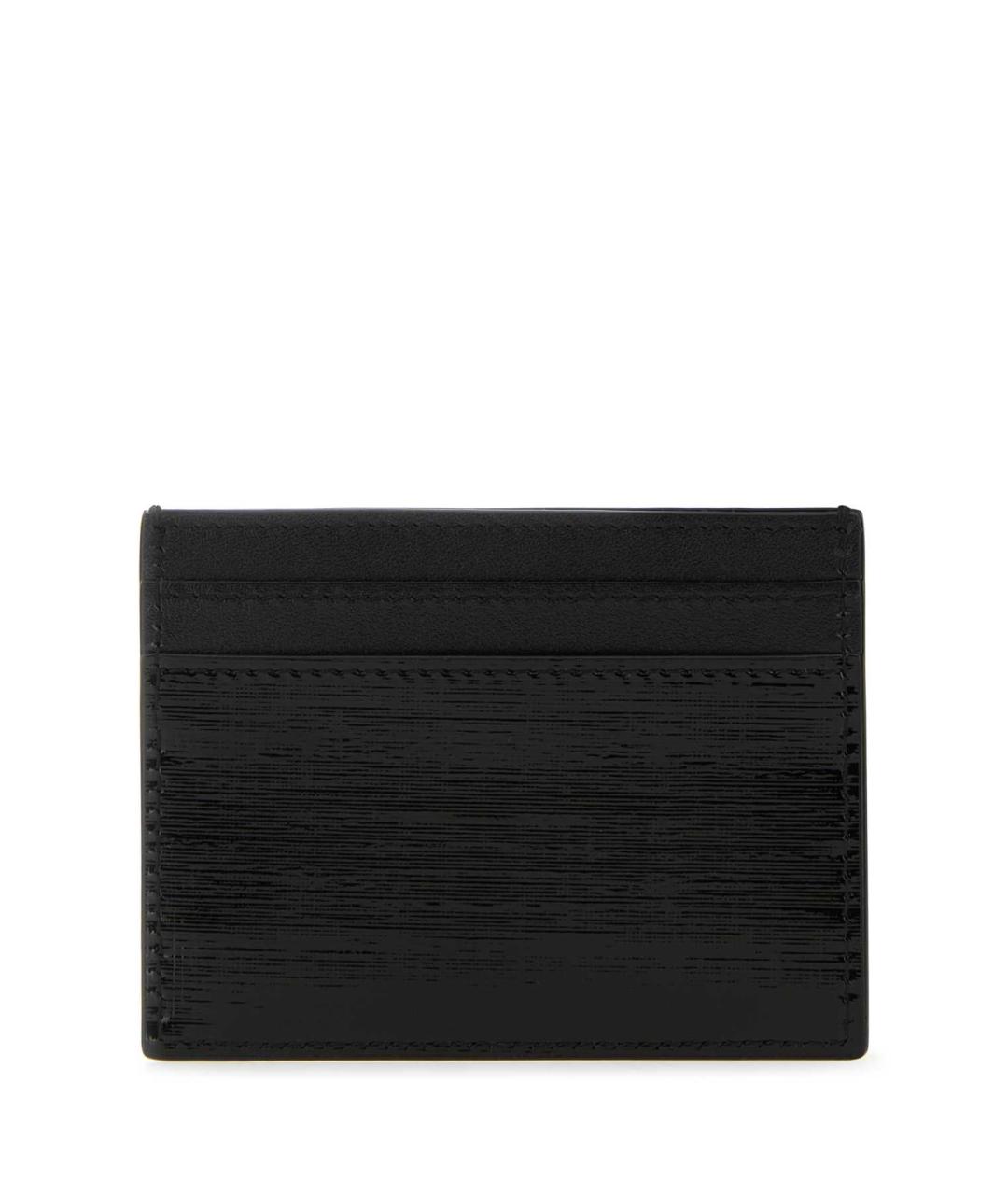 SAINT LAURENT Черный кожаный кардхолдер, фото 3