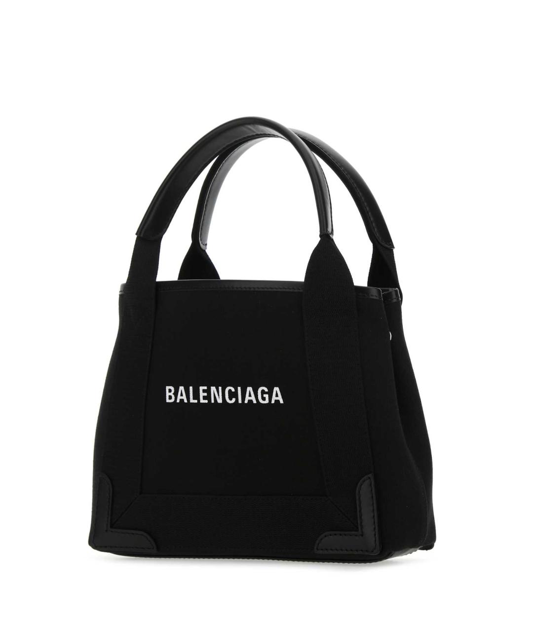 BALENCIAGA Черная хлопковая сумка тоут, фото 2