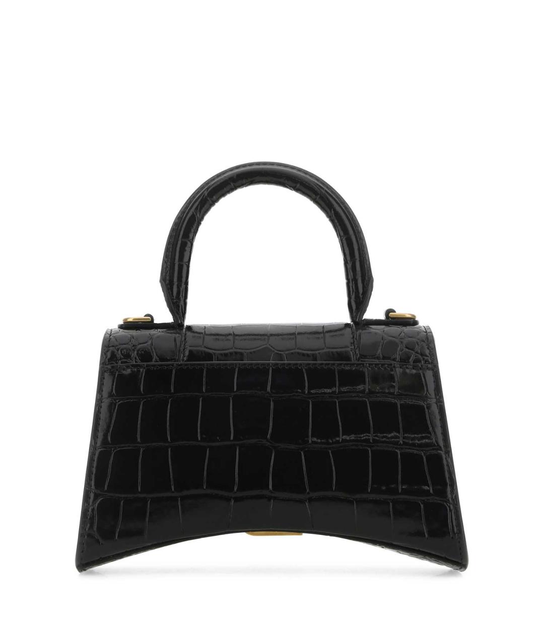 BALENCIAGA Черная кожаная сумка с короткими ручками, фото 3