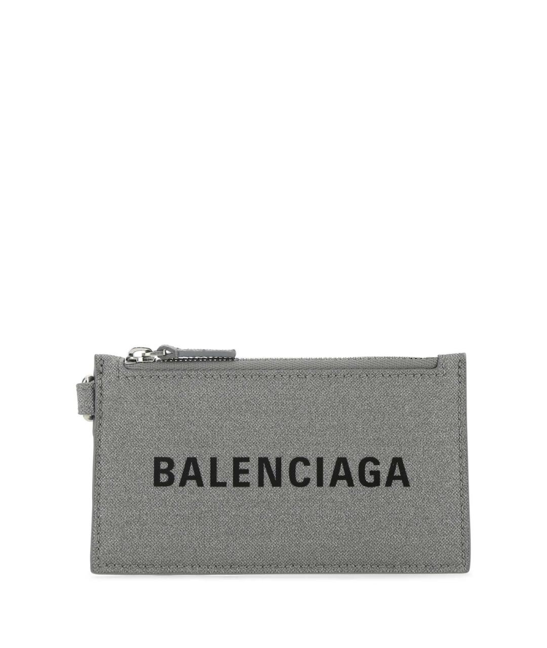 BALENCIAGA Серый кожаный кардхолдер, фото 1