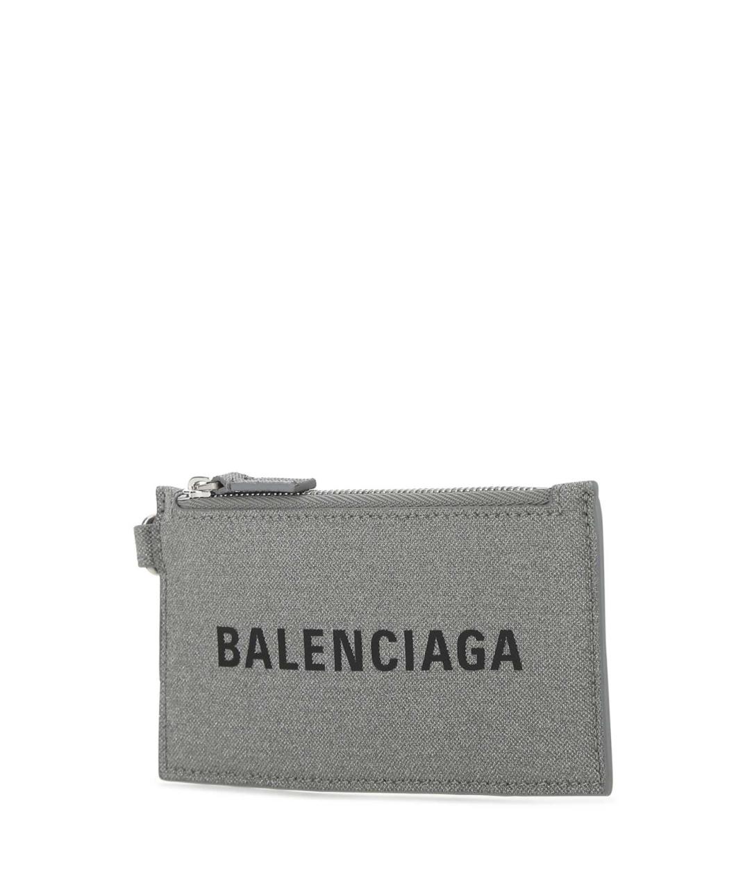 BALENCIAGA Серый кожаный кардхолдер, фото 2