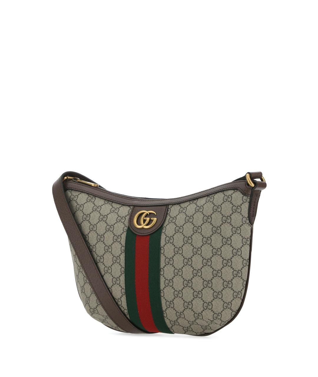 GUCCI Коричневая тканевая сумка на плечо, фото 2