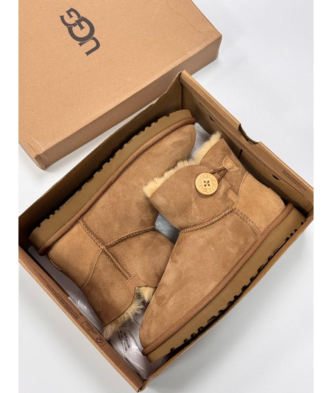 UGG AUSTRALIA Коричневые замшевые ботинки, фото 2