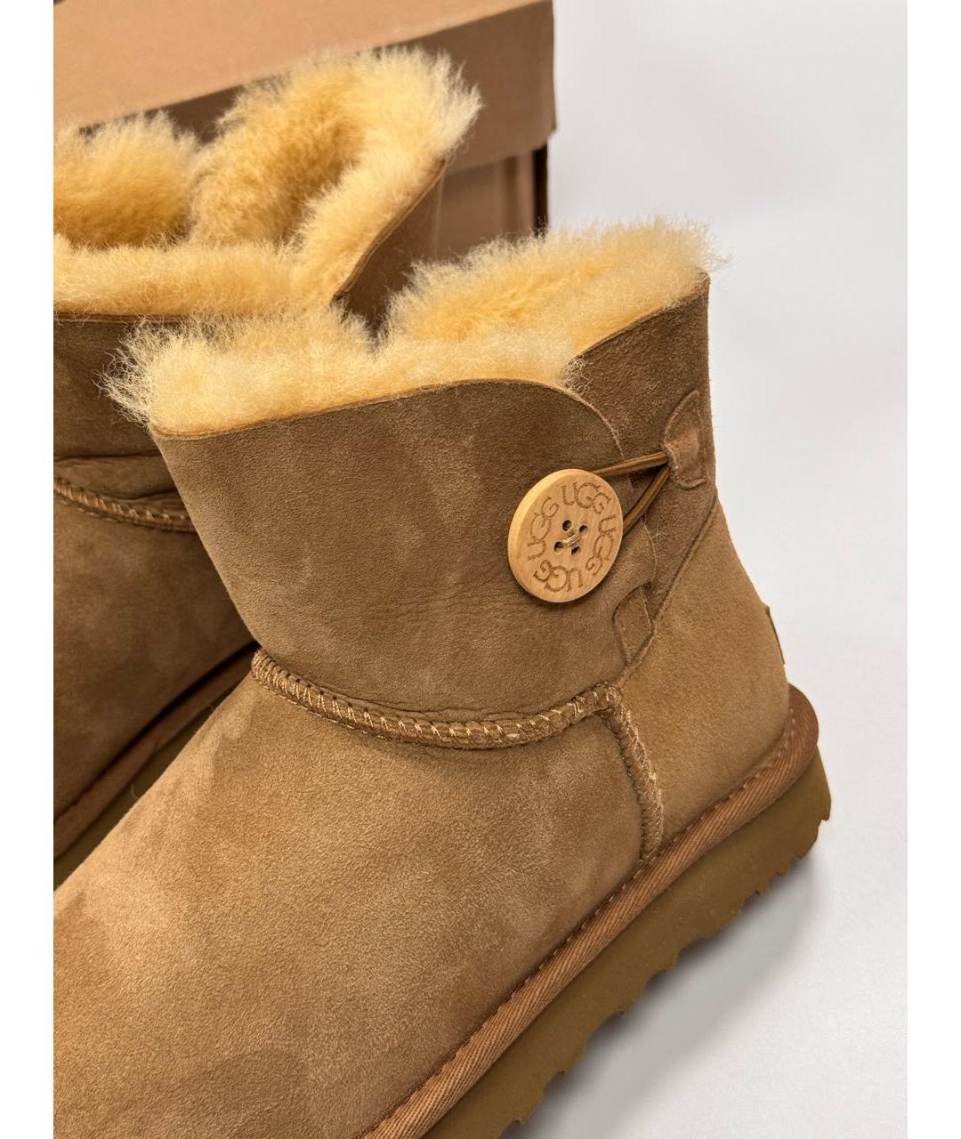 UGG AUSTRALIA Коричневые замшевые ботинки, фото 5