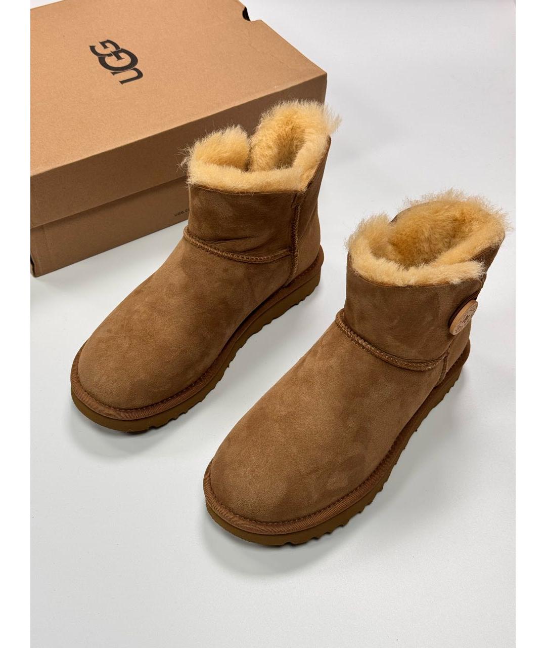 UGG AUSTRALIA Коричневые замшевые ботинки, фото 3