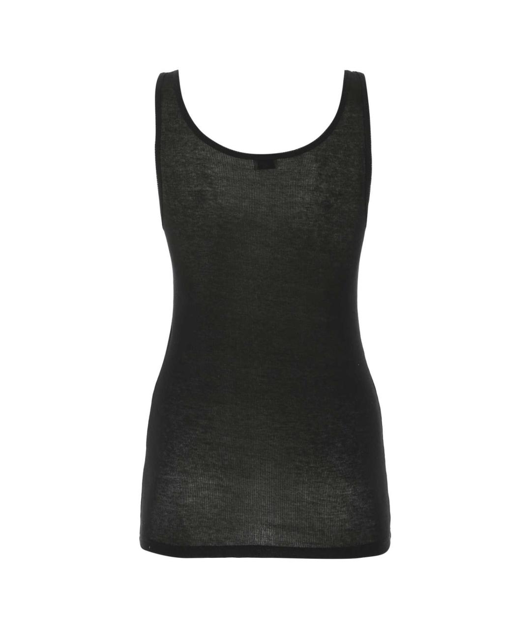 SAINT LAURENT Черная хлопковая майка, фото 2