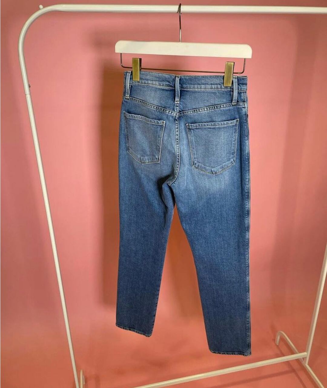 FRAME Голубые прямые джинсы, фото 4